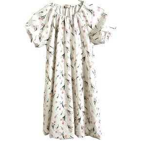 Hayden Girls White Pink Flowers Springtime Dress Girls‎ Size L 10